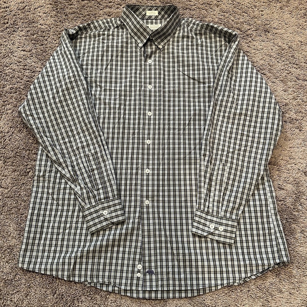 Onward Reserve Men's XL Navy & Green Check Classic Fit Button Down Shirt